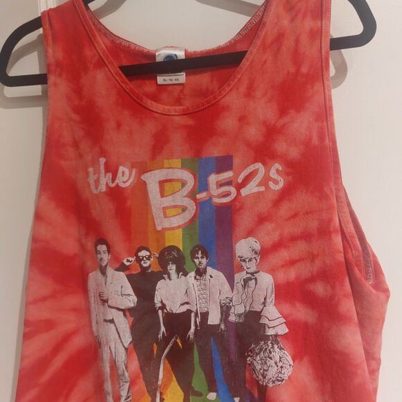 Vintage B-52s Red Tie Dye Tank Top Sleeveless XL - Picture 3 of 5